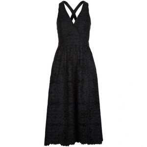 Maje Rimani Black Lace Midi Dress - NWT